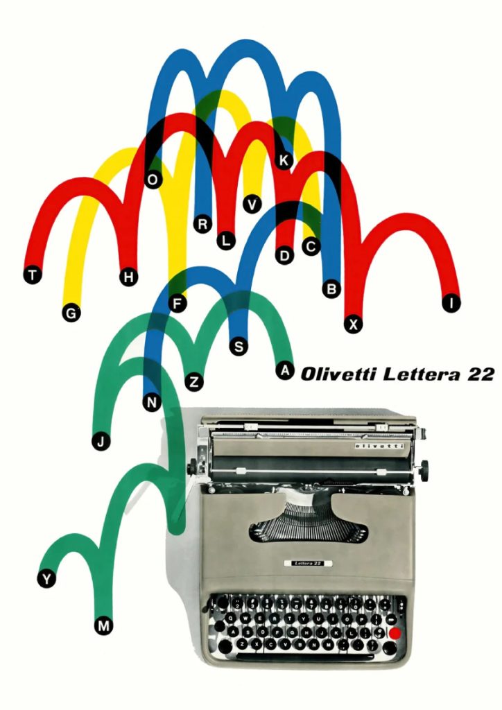 Máquina de escribir Lettera22 de Olivetti